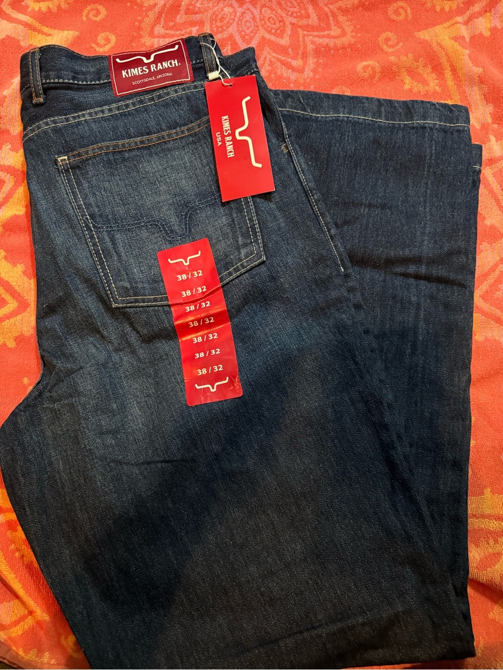 Kimes Ranch Men's Dark Indigo Relaxed Jeans